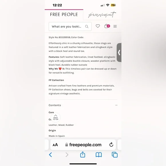 NWT FREE PEOPLE Mallory Leather Mule Clogs | Natural MSRP $198 Size 38EUR (8 US) - Picture 4 of 9